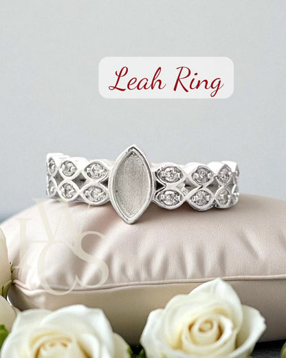 Leah CZ Ring - Solid Silver