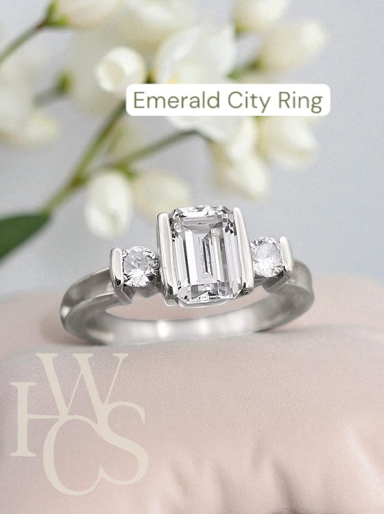 Emerald City CZ Ring - SOLID SILVER