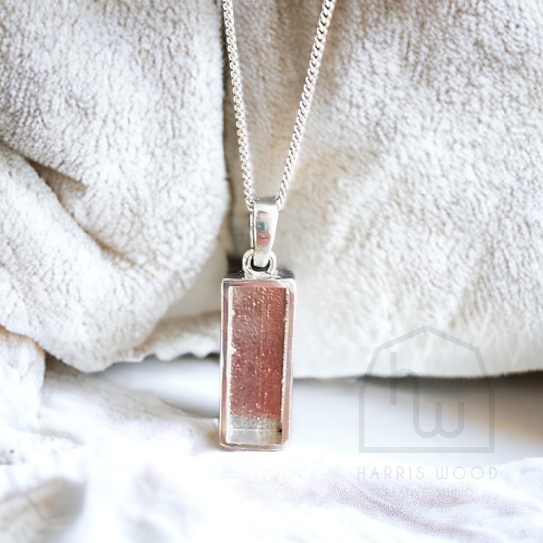 Oblong Solid Silver Setting Pendant