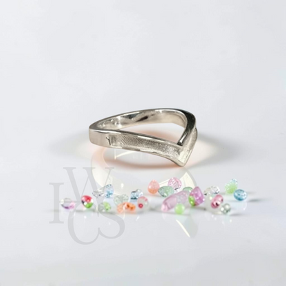 💙 Chevron Ring - SOLID SILVER