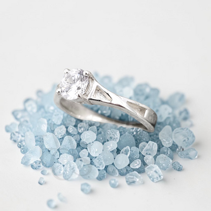 🏷️ EOL – Twisted Channel Solitaire Ring – Solid 925 Silver