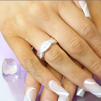 ❤️ CZ Entwined Ring - Solid Silver