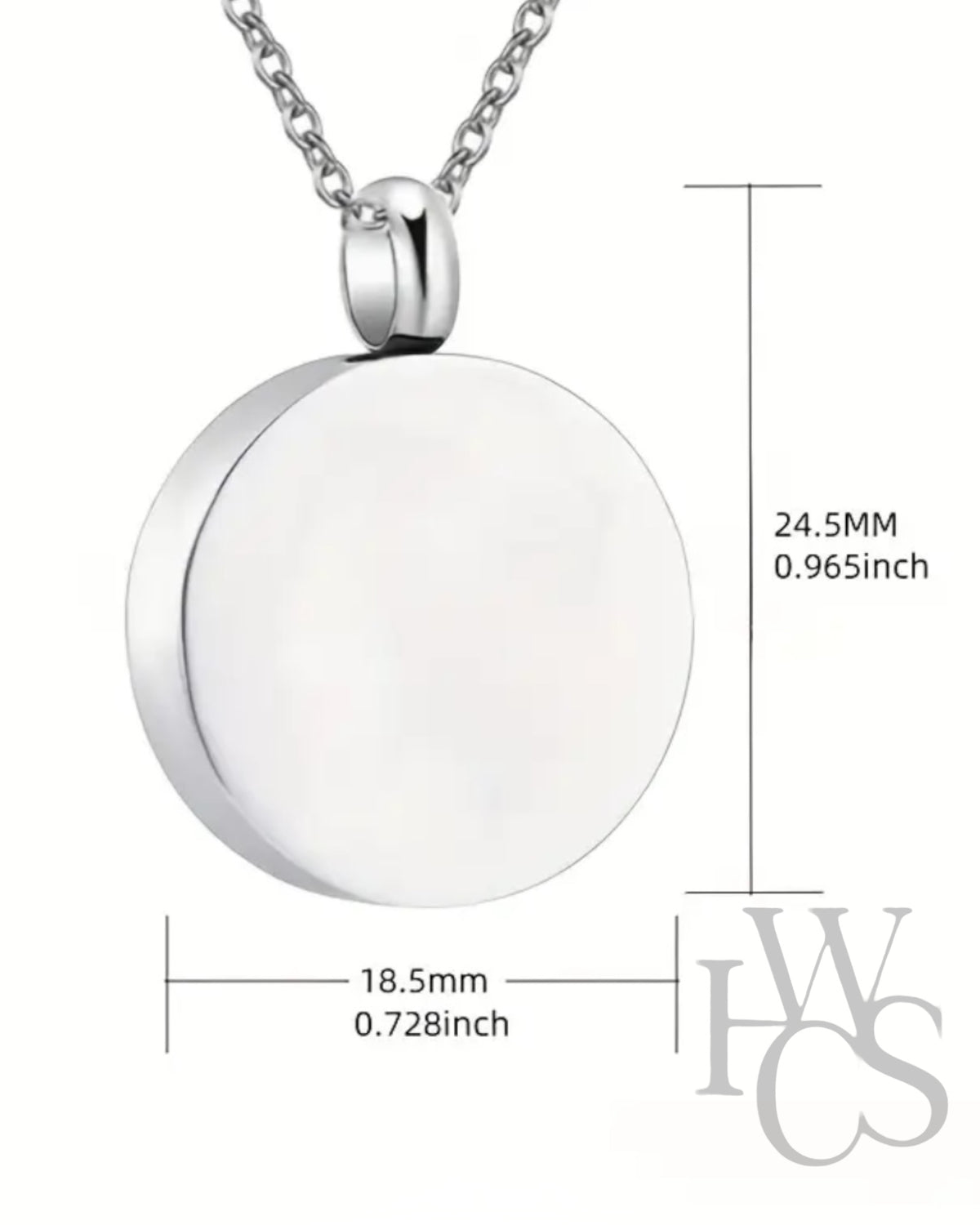 🫶🏻Round Urn Pendant 2.45cm &amp; Chain