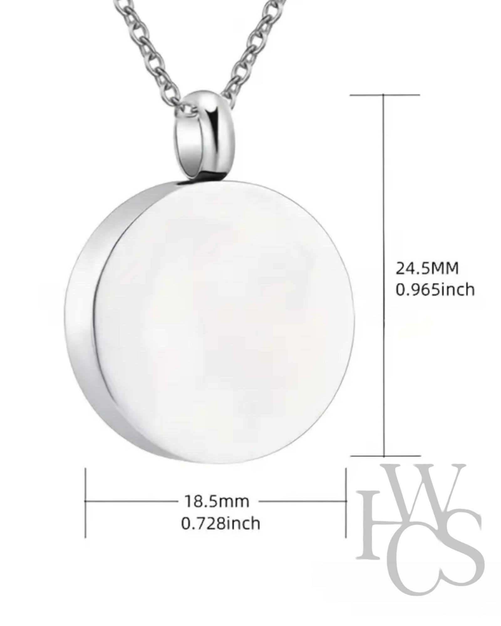 🫶🏻Round Urn Pendant 2.45cm &amp; Chain