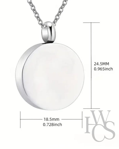 🫶🏻Round Urn Pendant 2.45cm &amp; Chain