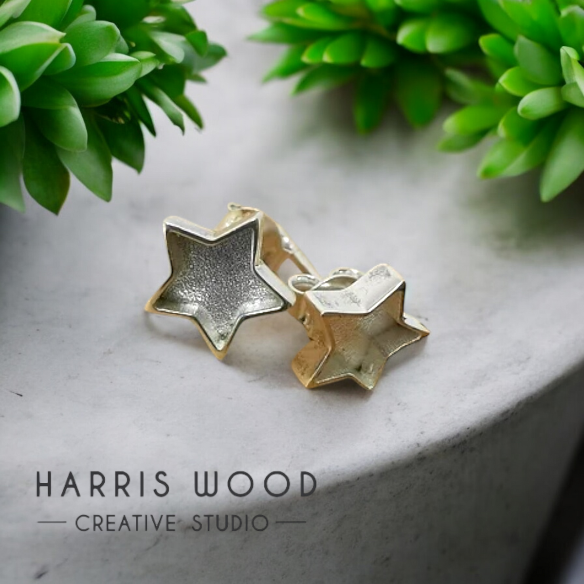 🪷Star Solid Silver Studs