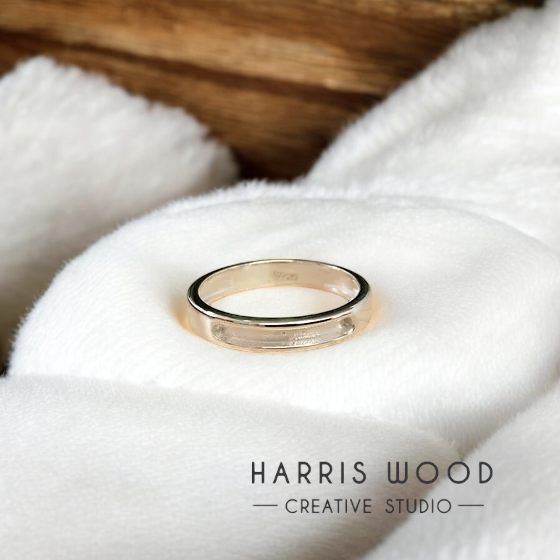 💙 Lowen 4mm RFF Channel Ring - SOLID SILVER