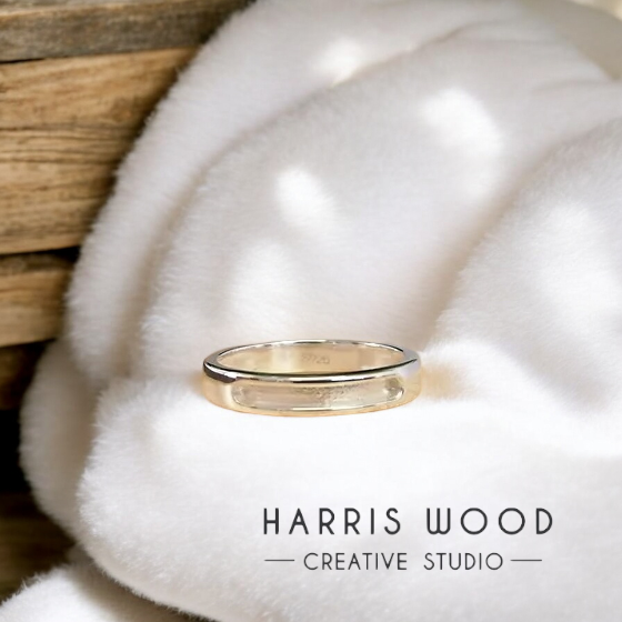 💙 Lowen 4mm RFF Channel Ring - SOLID SILVER