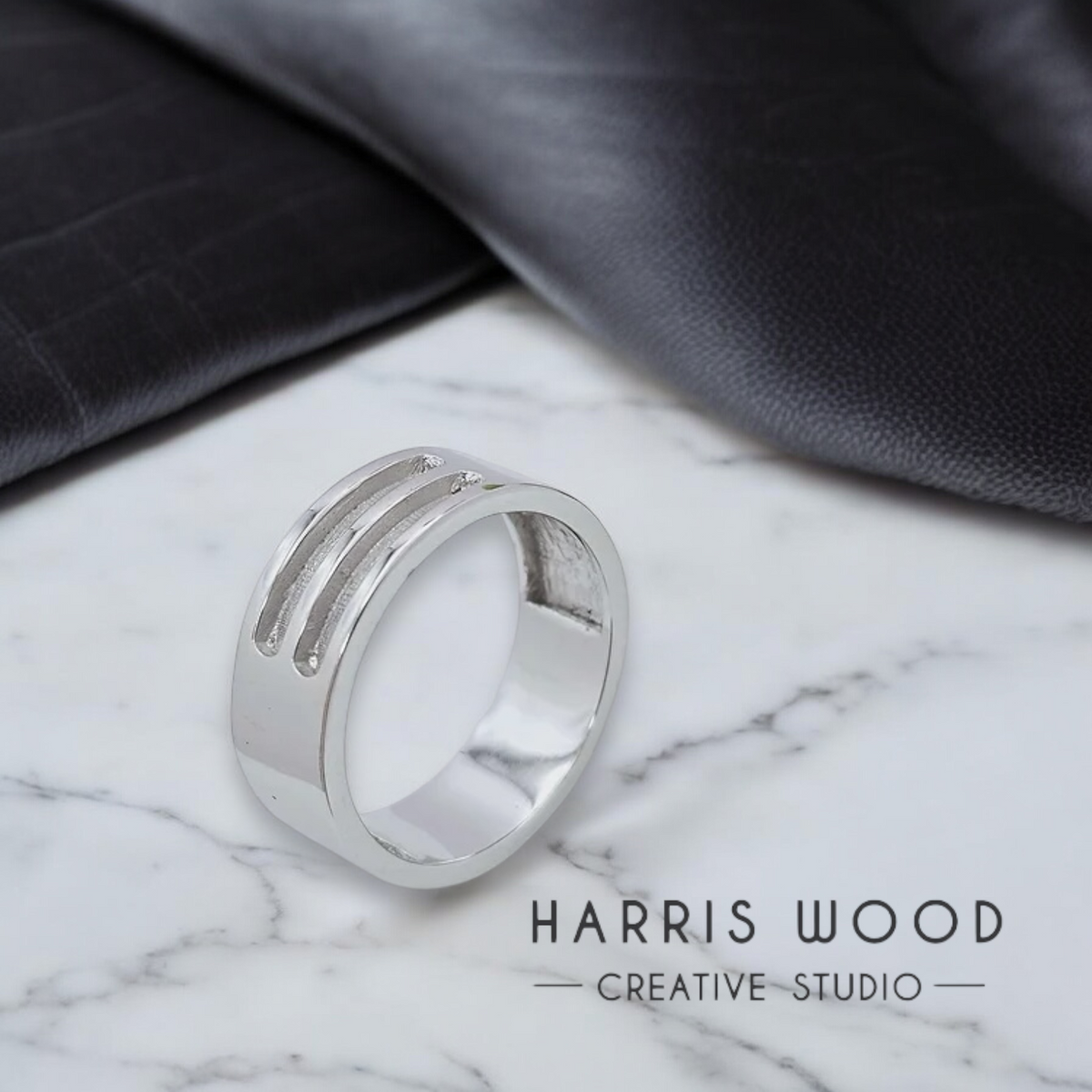 💙 Tatum Dbl FF Channel Ring - SOLID SILVER