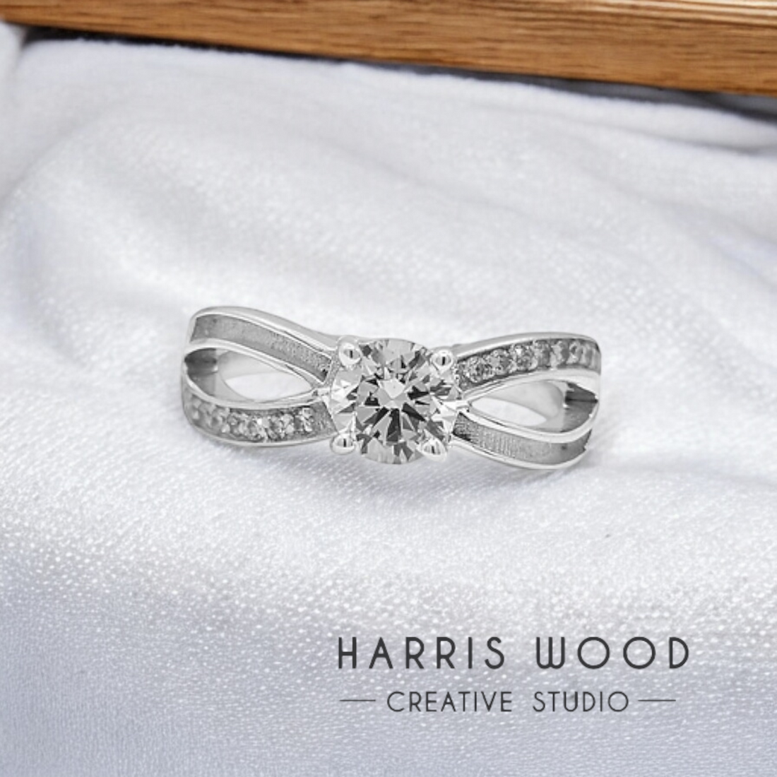 Radiant Solitaire CZ Ring - Solid SILVER