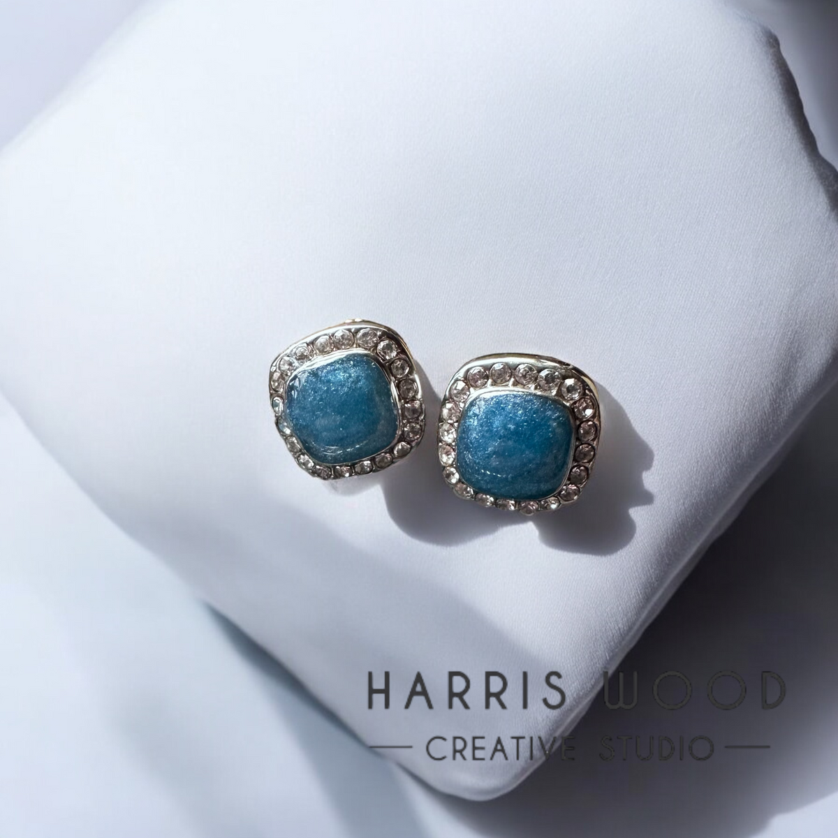 ❤️ Stainless Steel Cushion Earrings with Cubic Zirconias