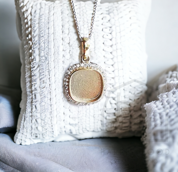 GOSSAMER CZ PENDANT - 9K Solid GOLD