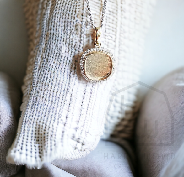 GOSSAMER CZ PENDANT - 9K Solid GOLD
