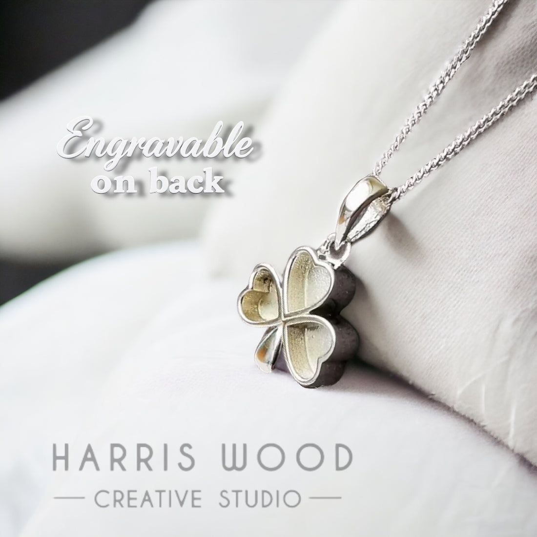 Shamrock Solid Silver Setting Pendant