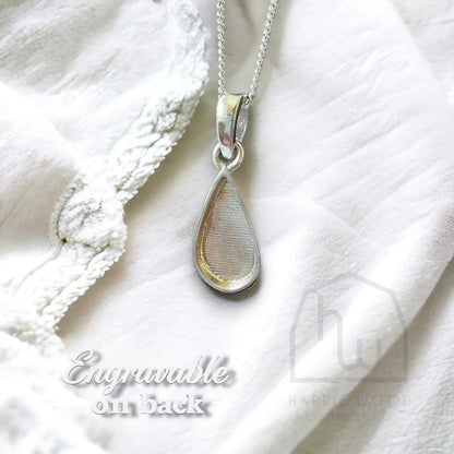 Teardrop Solid Silver Setting SMALL Pendant