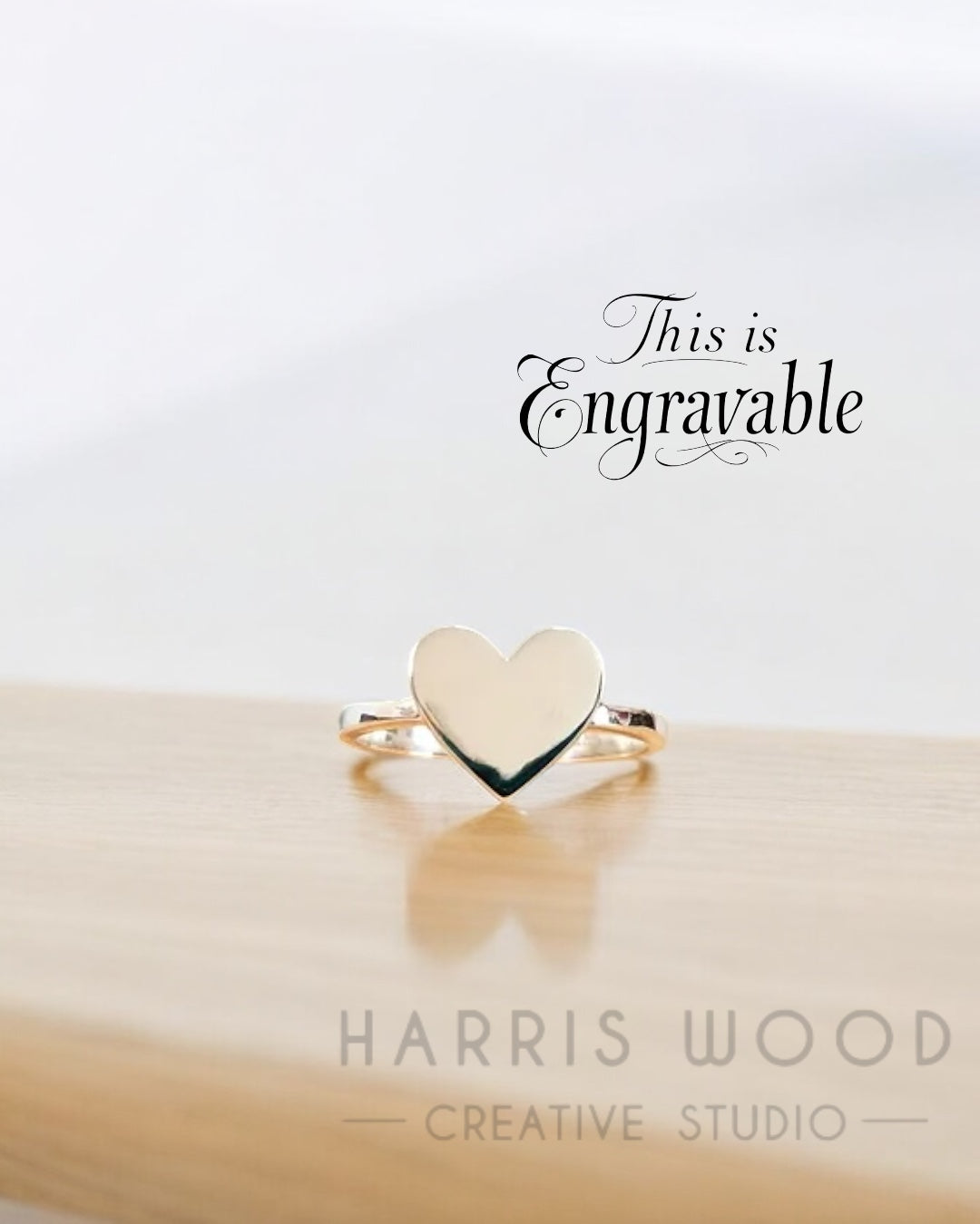 EOL - Isoria Engravable Ring Size S -Solid Silver