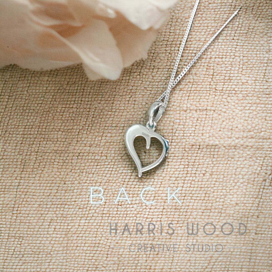 STYLISH HEART PENDANT - SOLID 925 SILVER