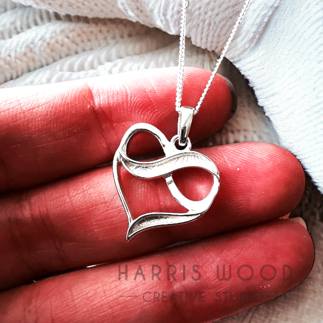 Infinity Love Heart Solid Silver Setting Pendant