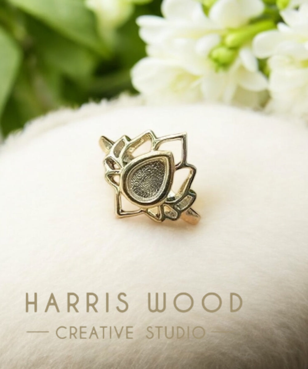 Egyptian Lily Ring - SOLID SILVER