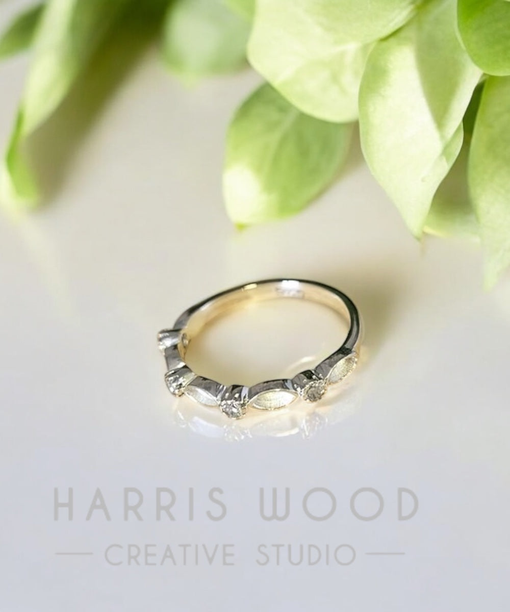 ❤️ Windswept CZ Ring - SOLID SILVER