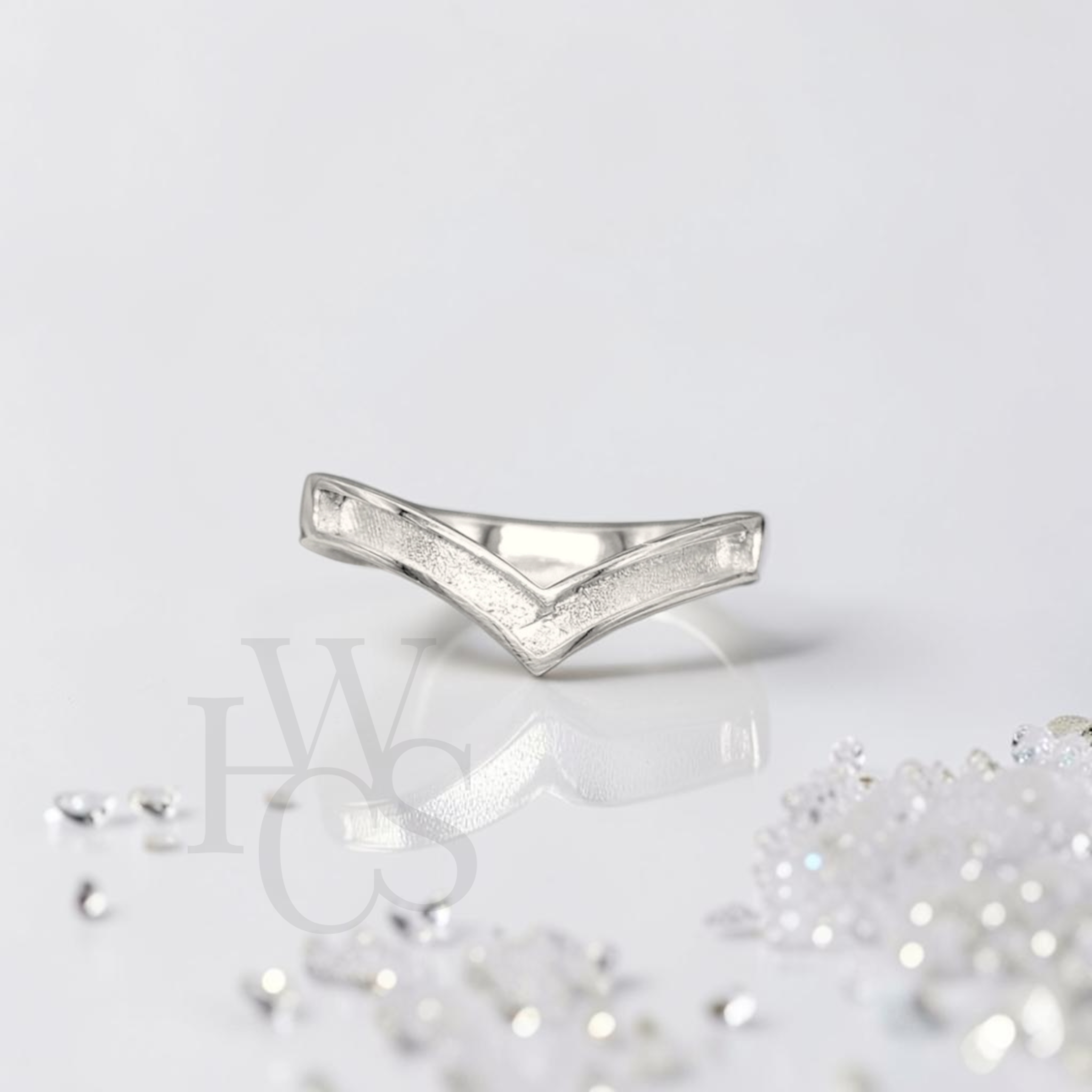 💙 Chevron Ring - SOLID SILVER
