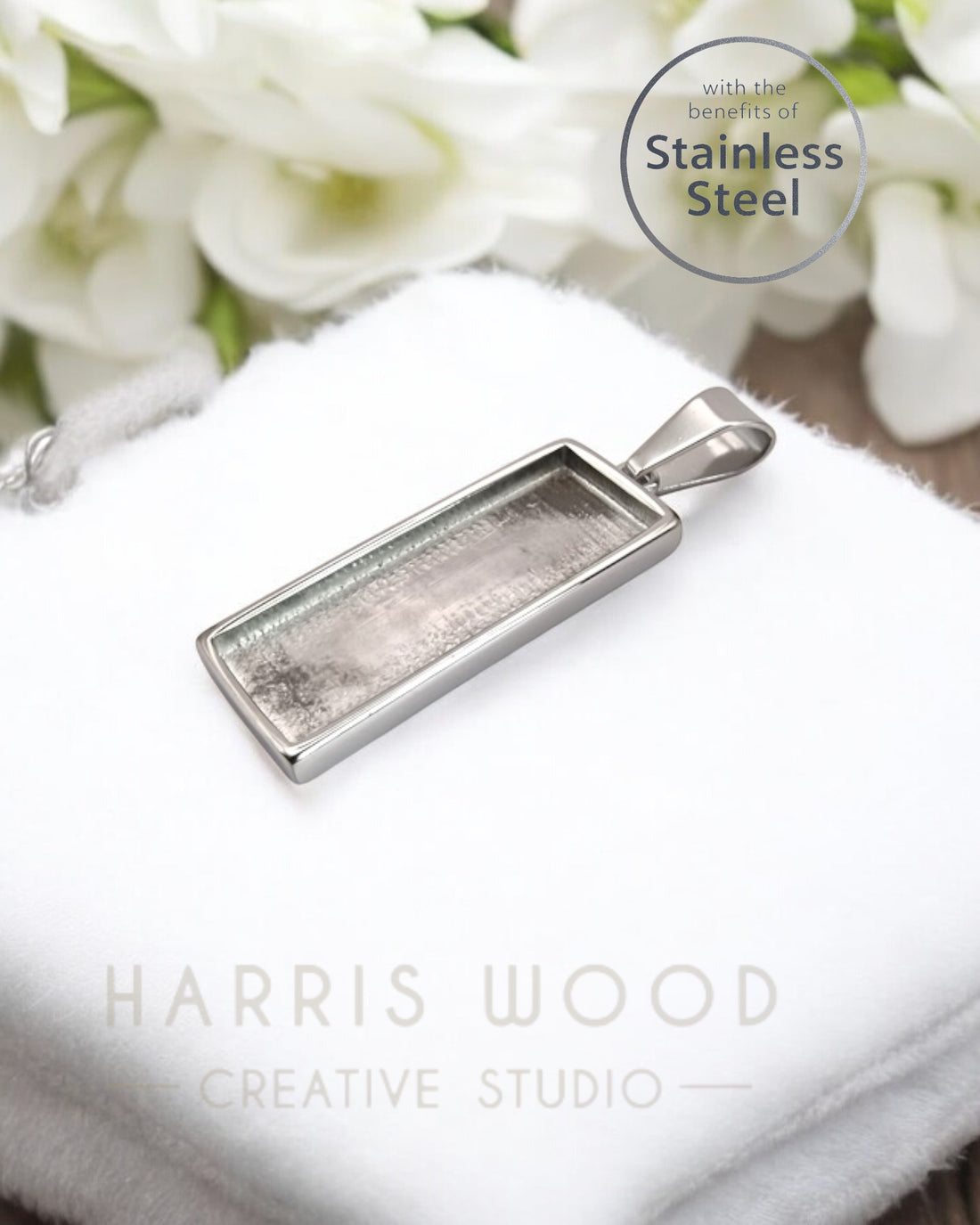 Stainless Steel Rectangle  Pendant