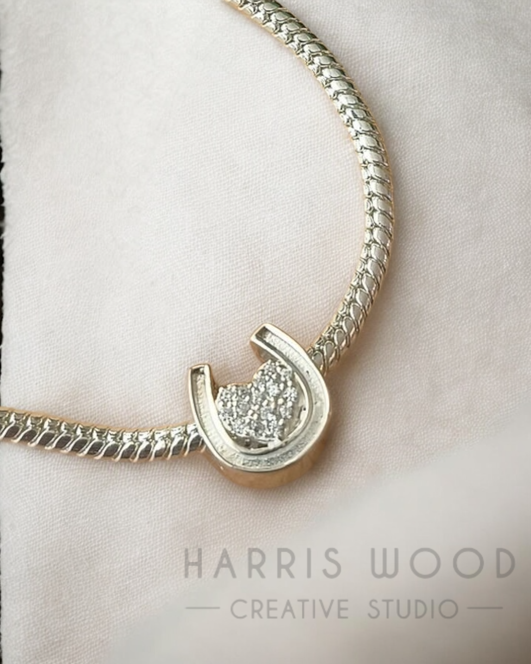 🐎Horse Shoe CZ Bracelet Bead Charm Solid SILVER
