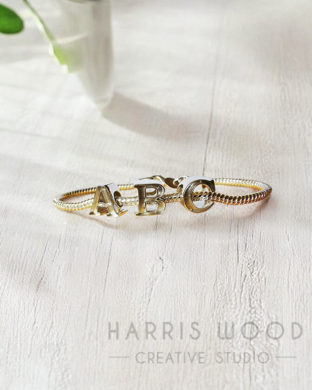 🏷️ EOL – Monogram K Solid Silver Bracelet Bead Charm