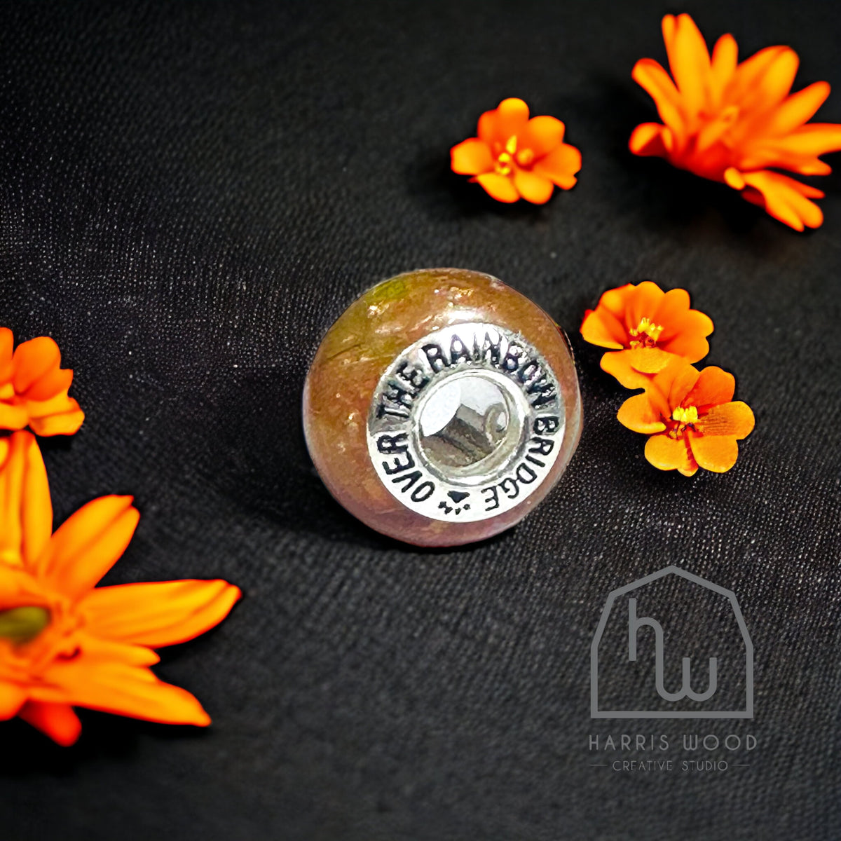 🍀 CHARM BEADS - OVER THE RAINBOW BRIDGE (pre-engraved)