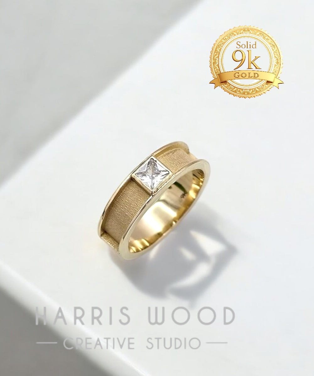 Illume Channel CZ Ring - 9K SOLID GOLD