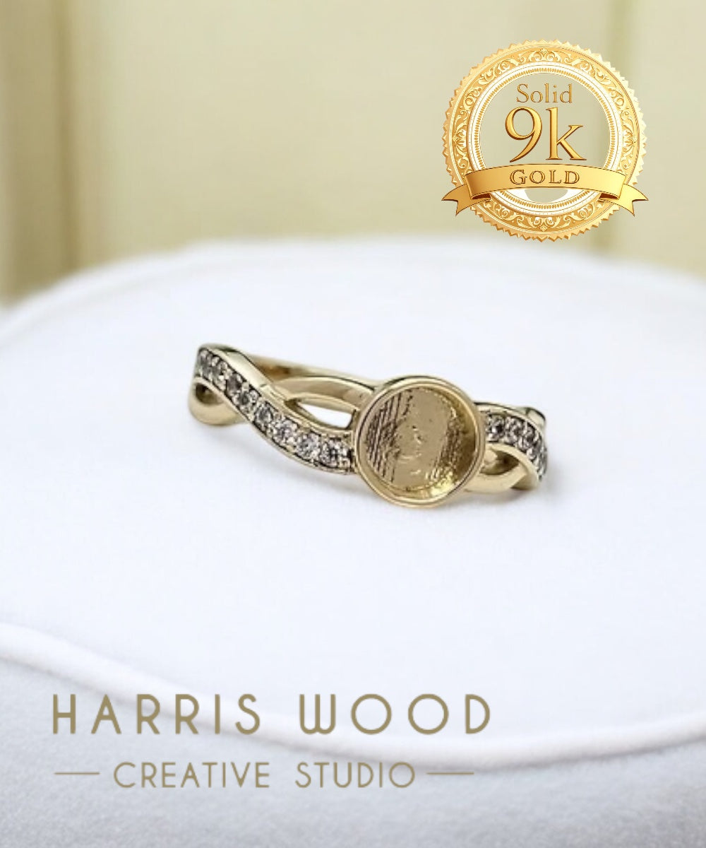 Milky Way CZ Ring - 9K SOLID GOLD