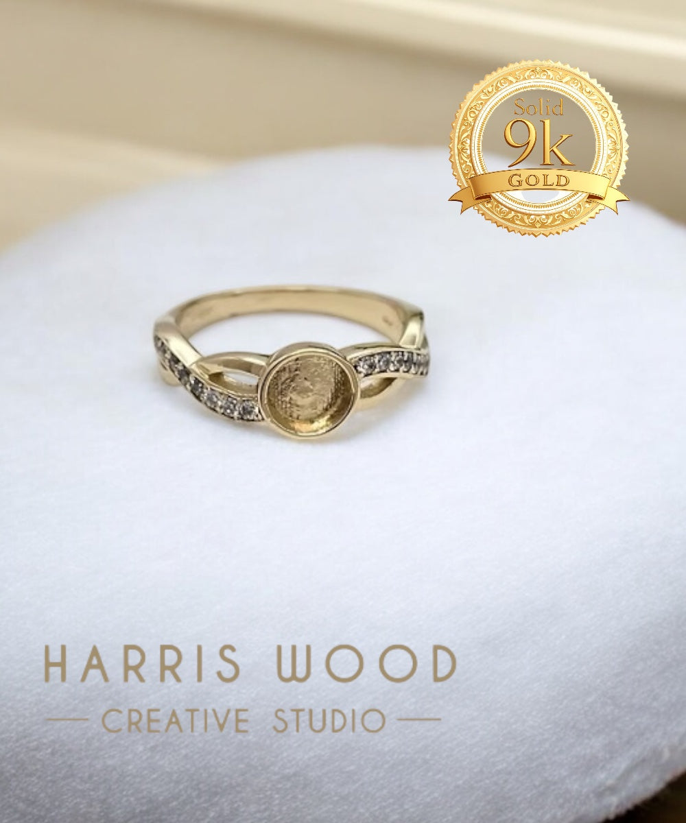 Milky Way CZ Ring - 9K SOLID GOLD