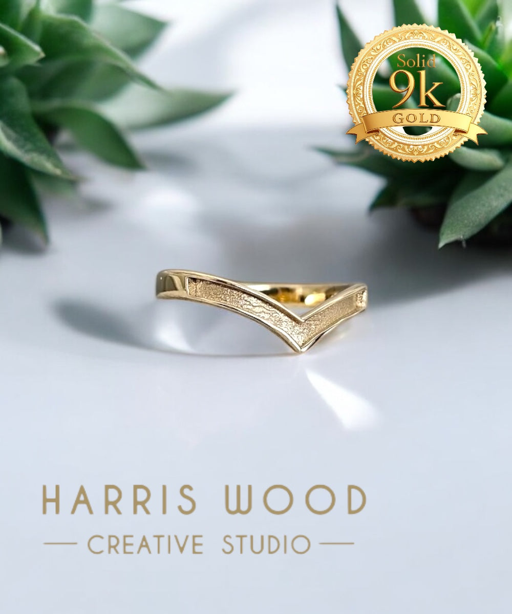 Chevron Ring - 9ct Solid Gold