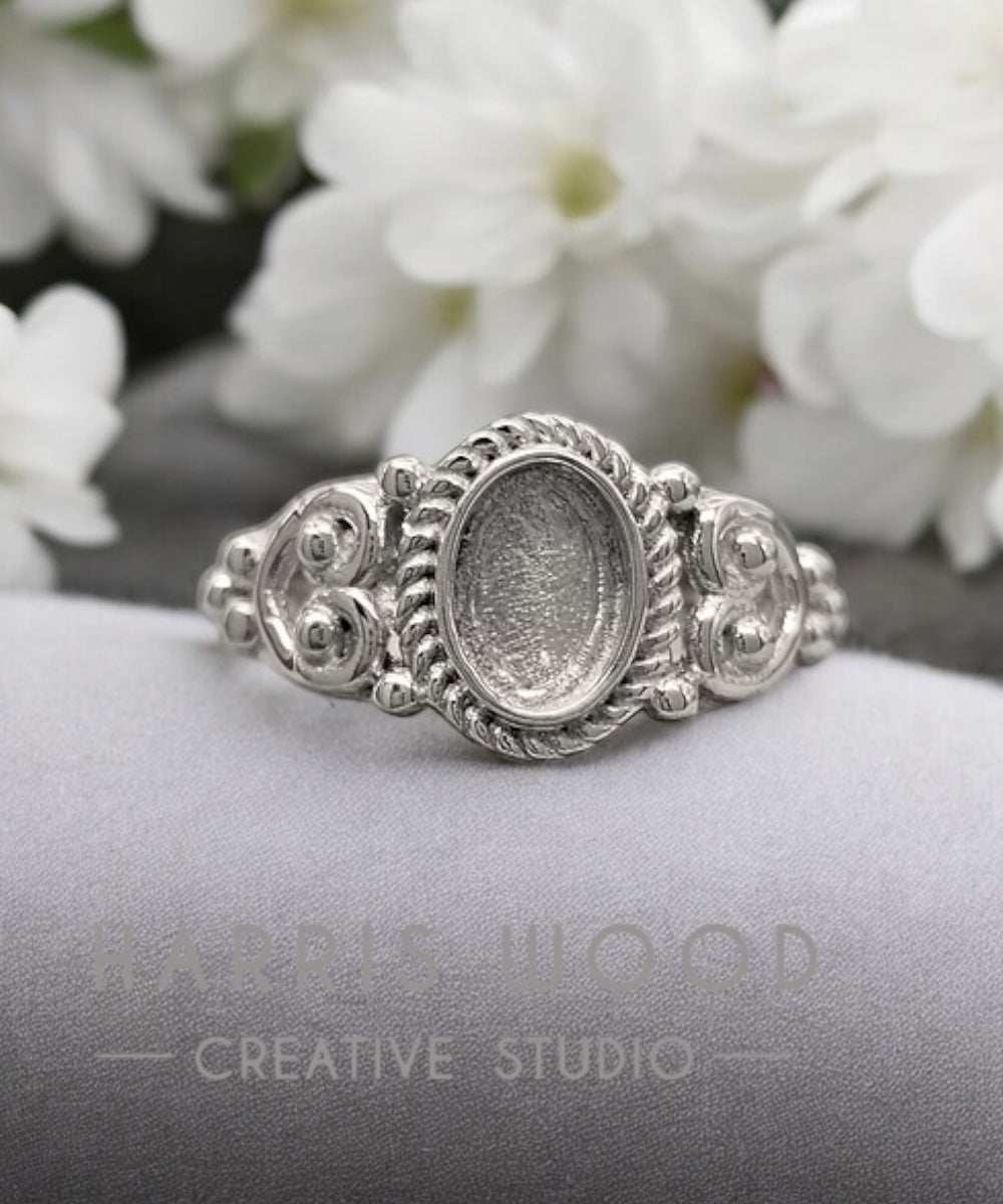 EOL - Heritage Ring Size R - SOLID SILVER