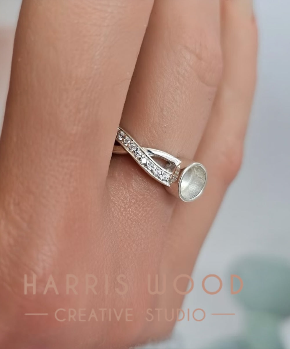 🏷️ EOL – Milky Way CZ Ring – Solid 925 Silver
