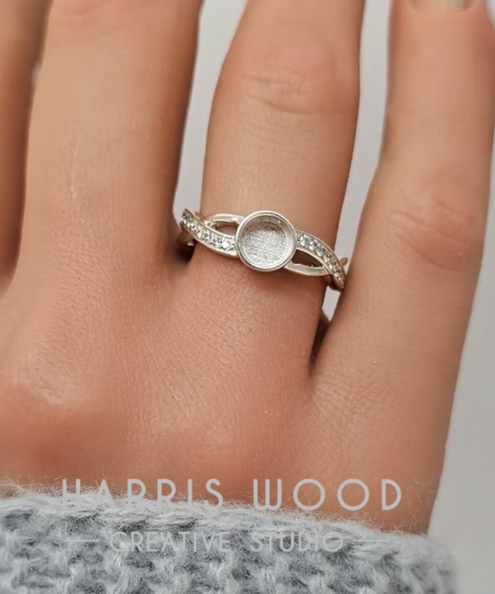 🏷️ EOL – Milky Way CZ Ring – Solid 925 Silver