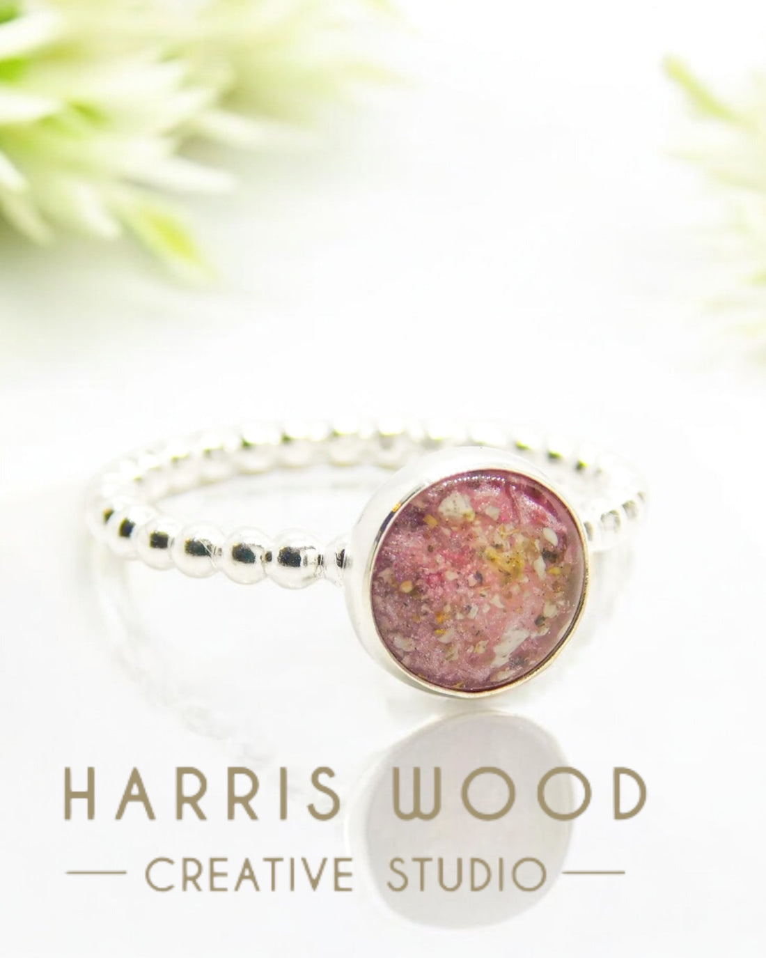 IN STOCK SIZE P L N  - BUBBLE BAND RING with Smooth Round Bezel
