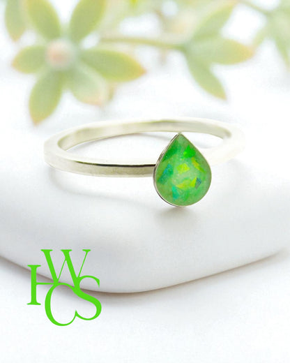 Square Classic Band with Smooth Teardrop Bezel SOLID SILVER