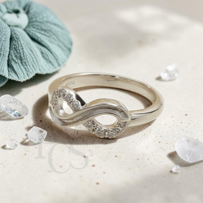 ❤️ CZ Infinity Ring - Solid Silver
