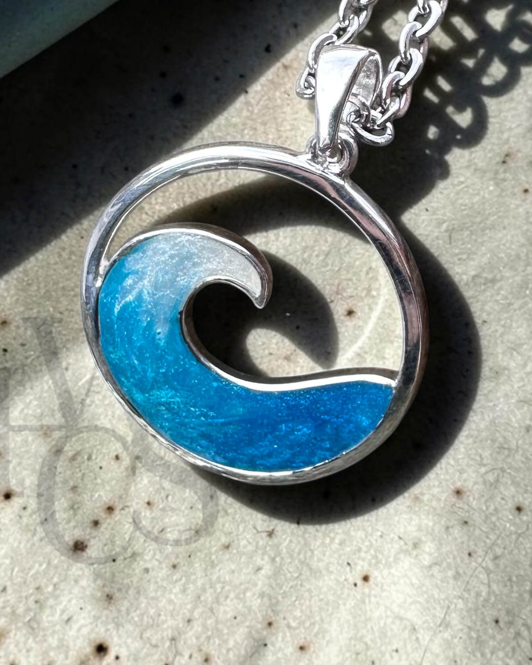 ❤️ Ocean Wave Pendant – Solid 925 Silver