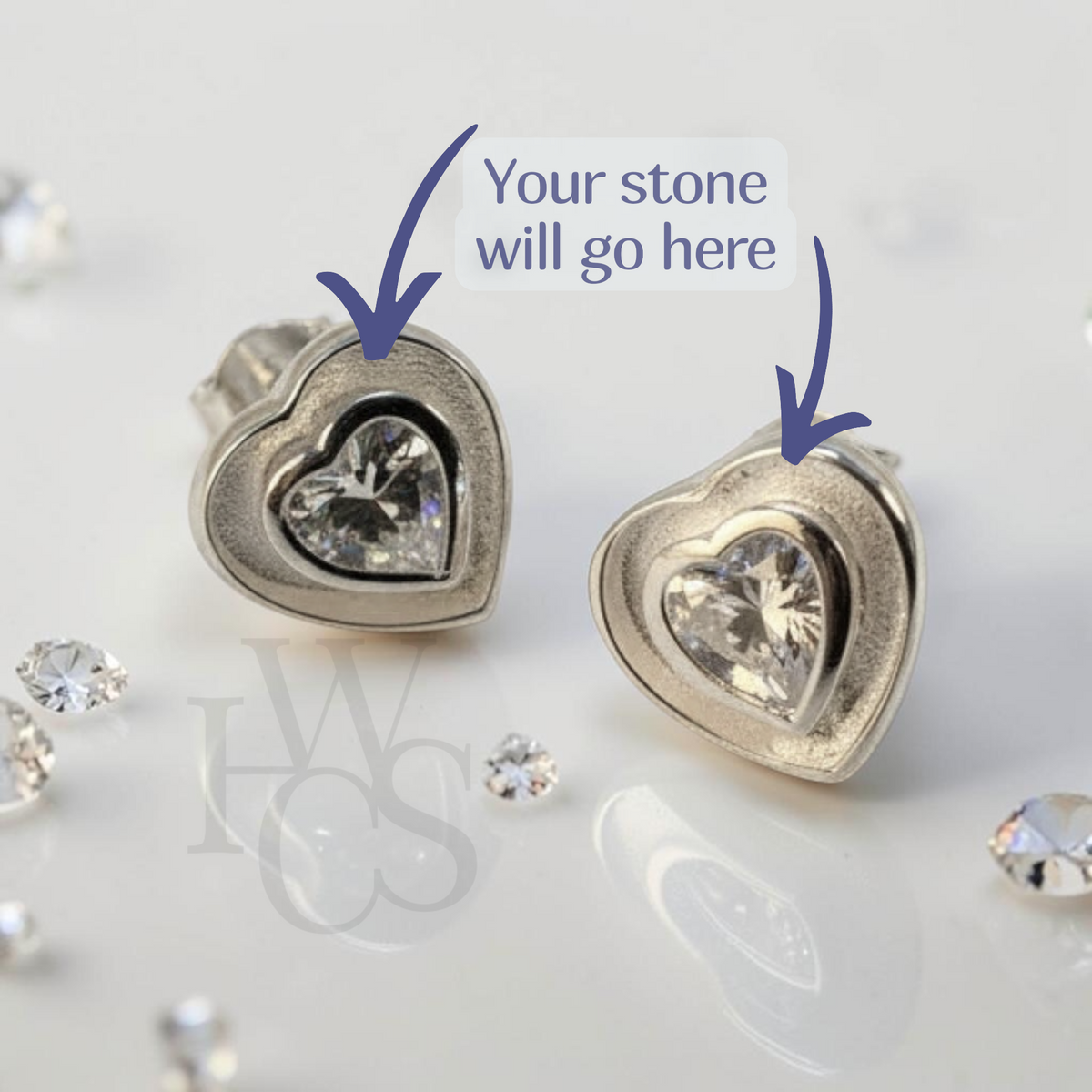 ❤️ Hearts with Inner CZ Earrings – Solid 925 Silver