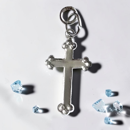 Stainless Steel Cross Dangle Earring Blanks 10mm Bezel