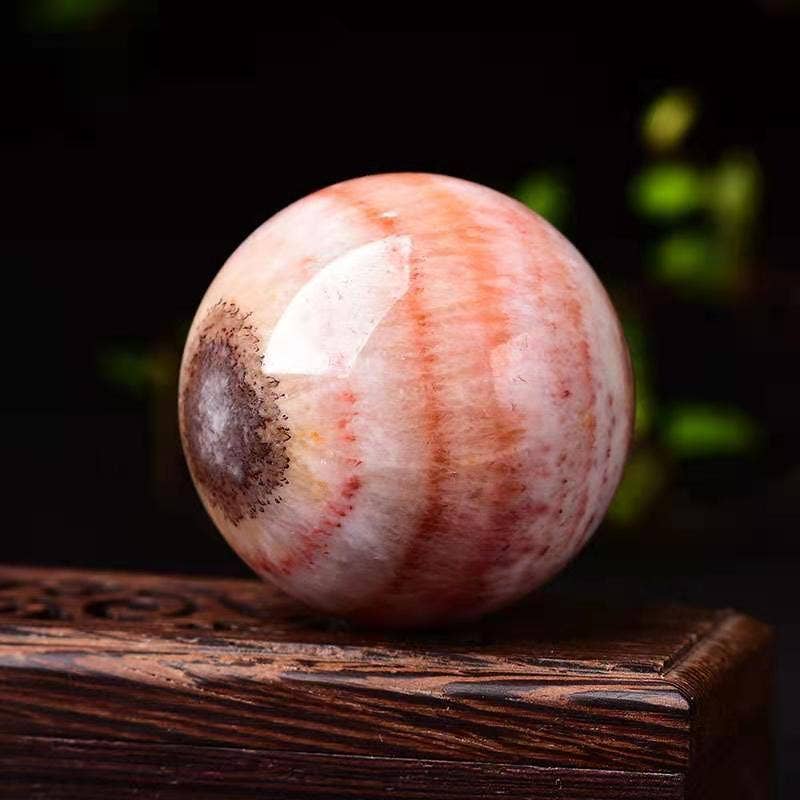 Dali Jasper Sphere - Natural Rhodochrosite Crystal Ball, Healing Stone, Meditation Decor, Chakra Stone, Reiki Energy