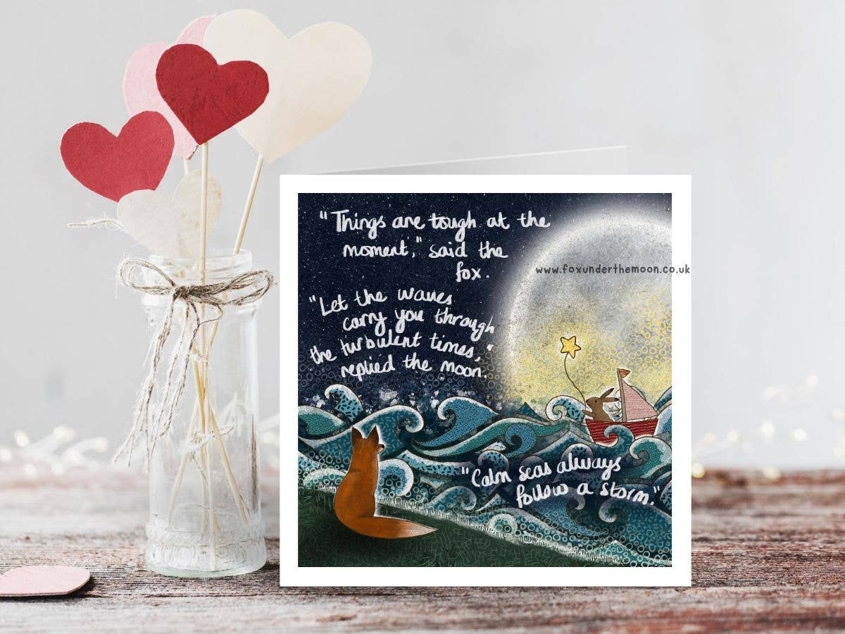 "Waves" Soothing &amp; Encouragement Card by Fox Under The Moon