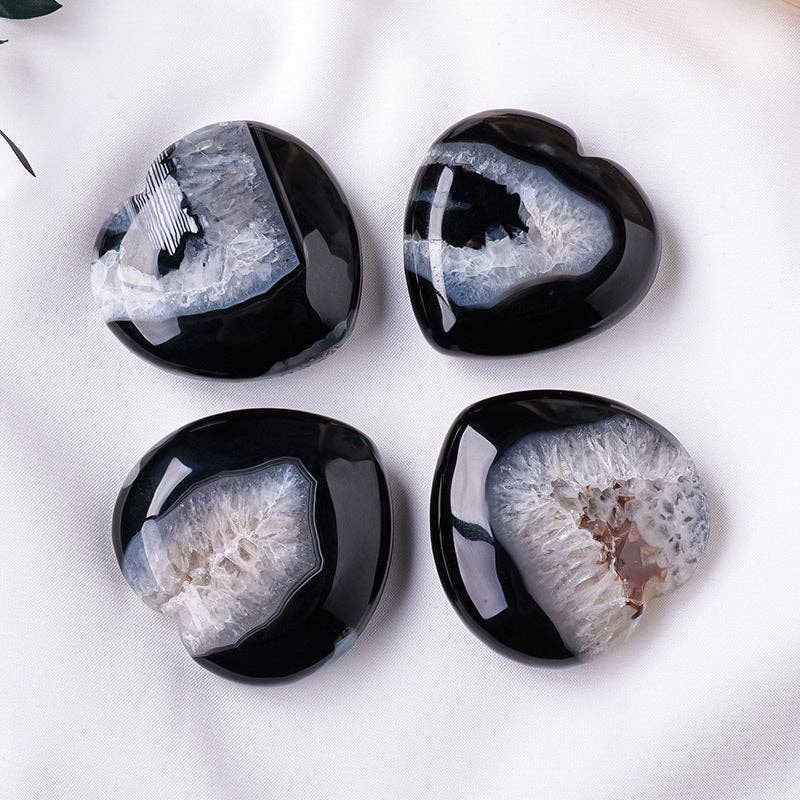 Black Agate Heart