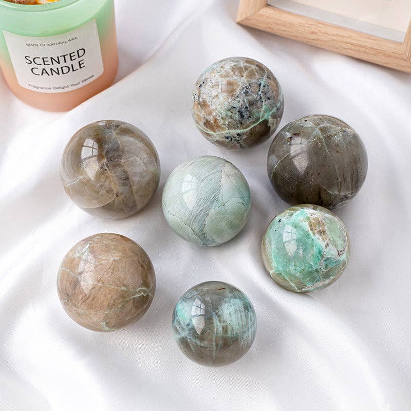 Green Moonstone Sphere – for Emotional Balance