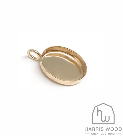 Gold Filled 10X8Mm Smooth Oval Pendant