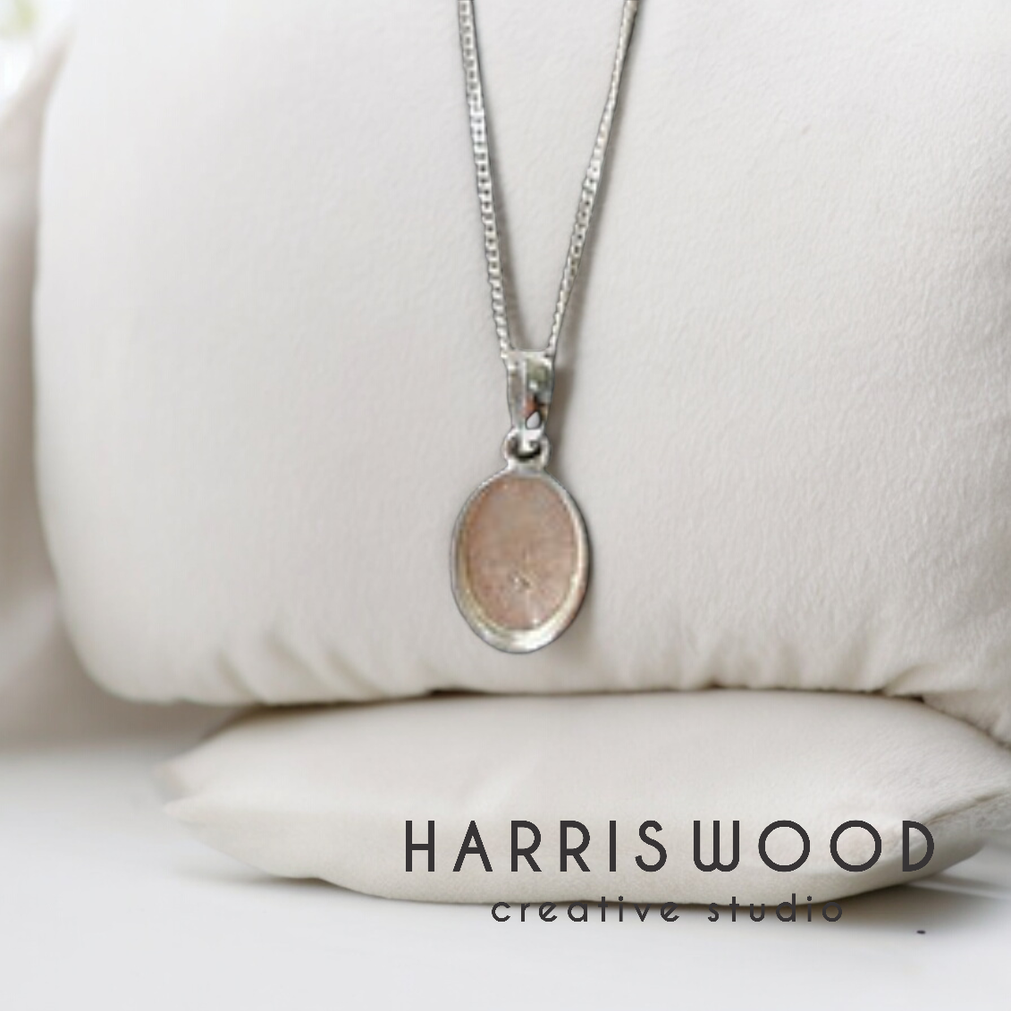 Oval Solid Silver Large Setting Pendant - 3 SIZES