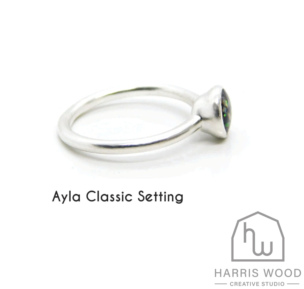 Ayla Solitaire Ring - Harris Wood Creative Studio