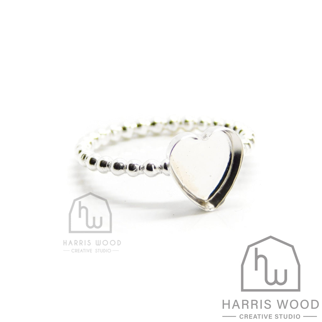 Bubble Band Rings - Info Below Options 8Mm Smooth Sided Heart